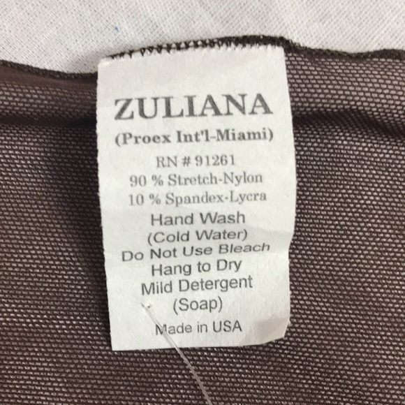Zuliana Brown Ruffle Mesh Sarong Made in USA New With Tags - Picture 4 of 4